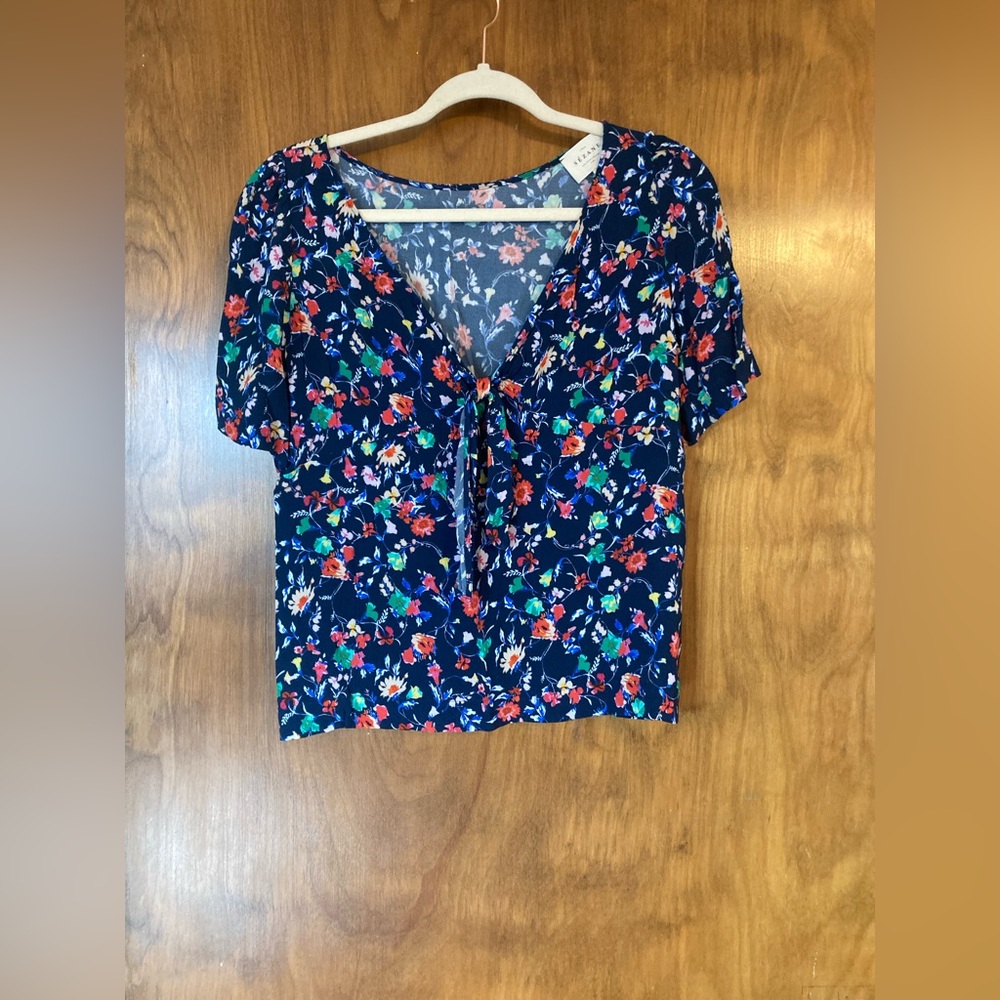 Sezane floral blouse